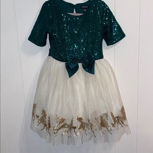 Zunie Teal Sequin Dress